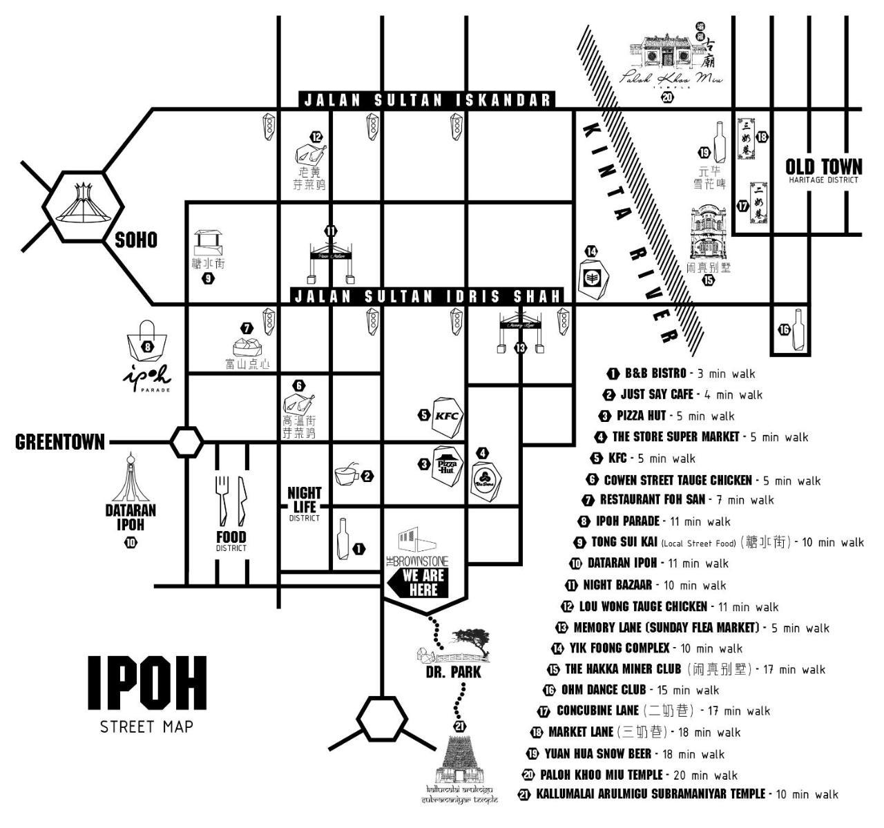 The Brownstone Hostel & Space Ipoh Esterno foto